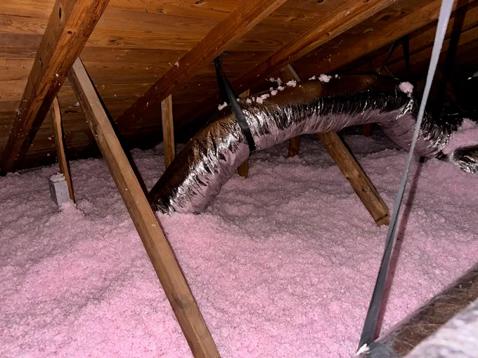Miller Cooling & Heating attic insulation and ductwork in San Antonio, TX