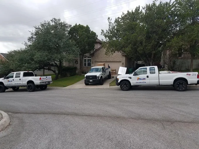 Miller Cooling & Heating residential service trucks in San Antonio, TX